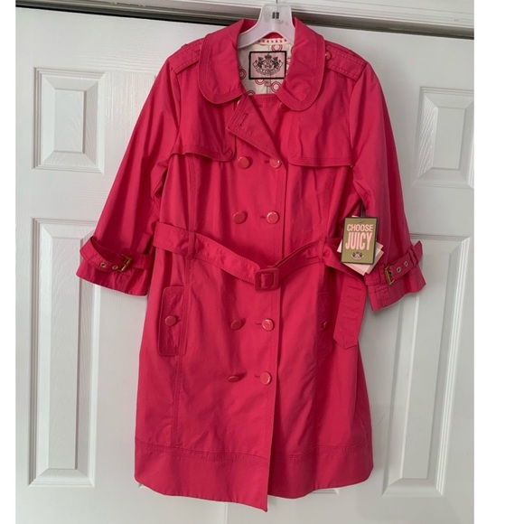 Juicy Couture Jackets & Blazers - Juicy Couture Pink Trench coat